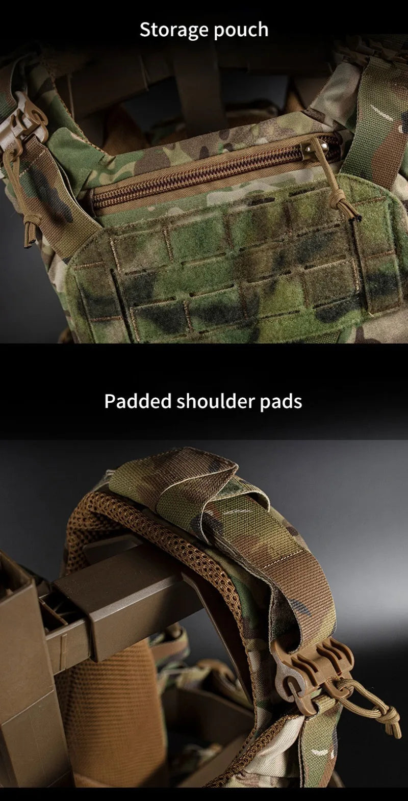 TACTICAL ARMOR CARRIER - Modular protective waistcoat with laser-cut MOLLE & quick-release system
