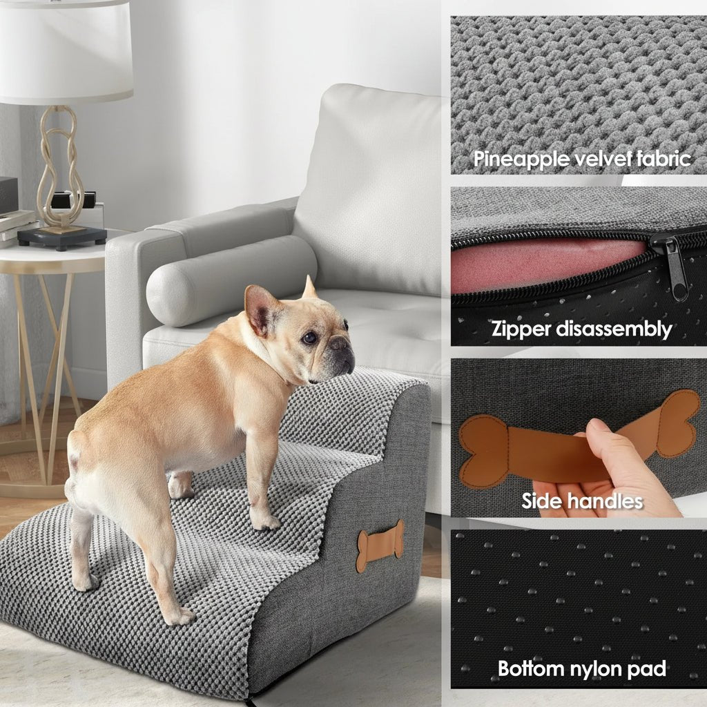 SOFTCLIMB – Weiche Hundetreppe fürs Bett mit sanfter Steigung 5