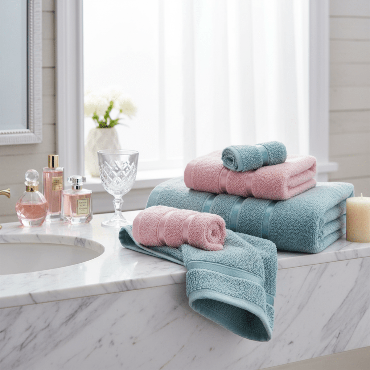 SOFTGLOW – 4-teiliges Handtuchset für ein elegantes Badezimmer 4