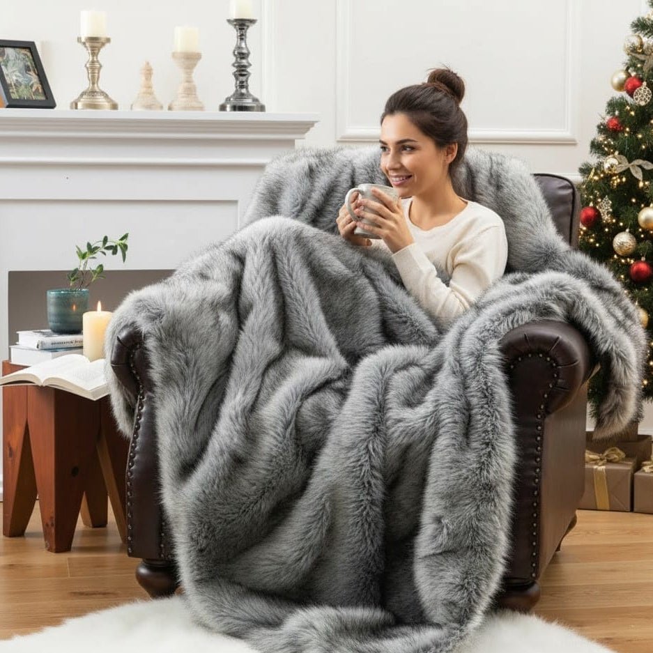 SOFTHAVEN – Luxuriöse Plüschdecke für gemütliche Abende und Entspannung (135×200 cm) 5