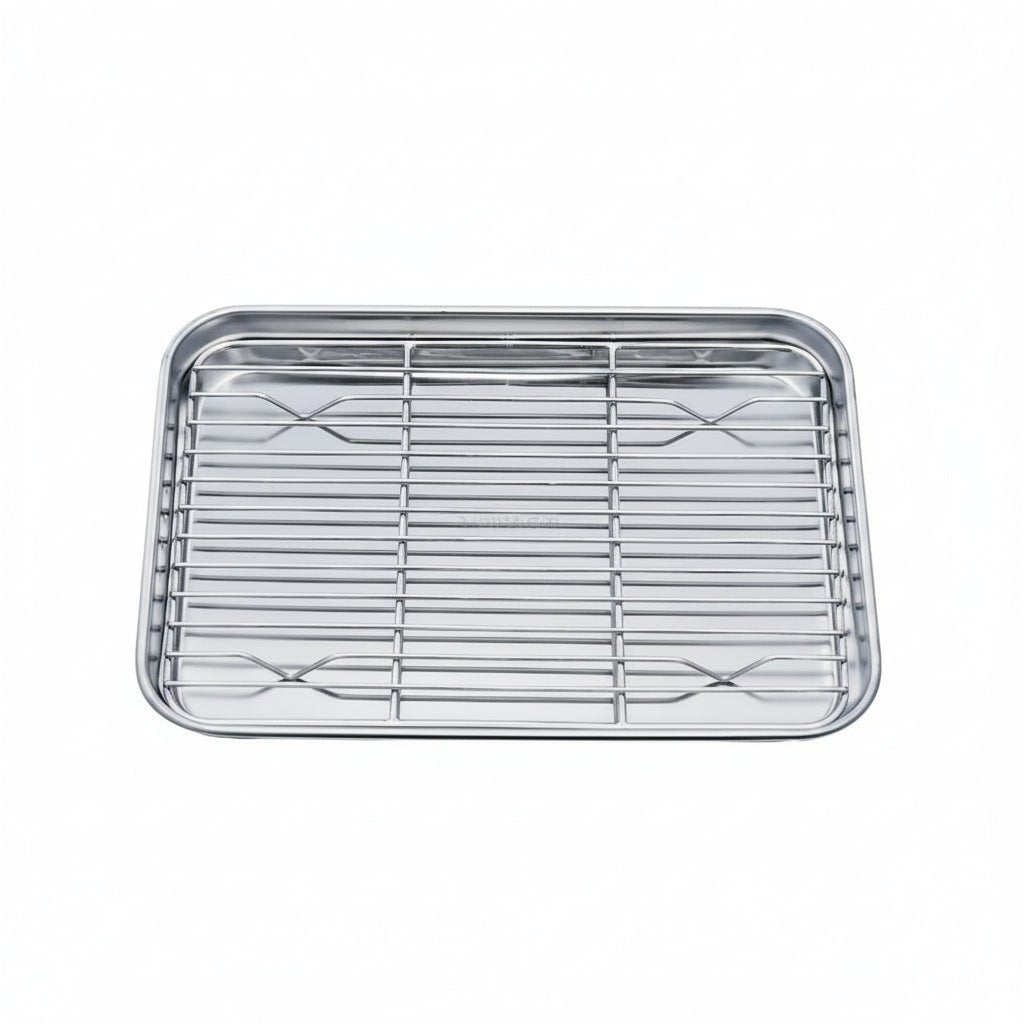 STEELBAKE – Premium-Backblech-Duo mit abnehmbarem Kühlgitter 9