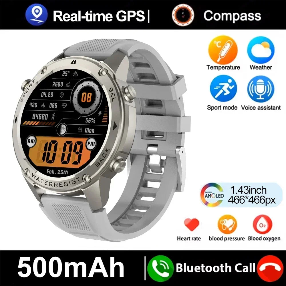 TrekSight X - Smartwatch da esterno con GPS, bussola e monitoraggio della salute
