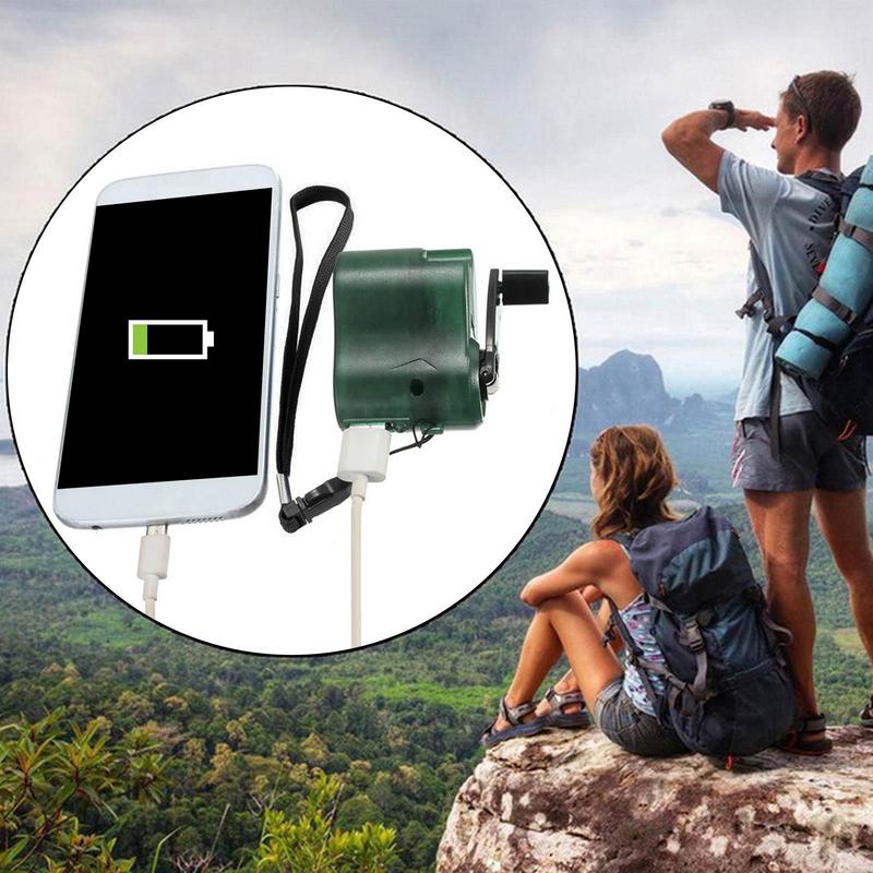 CrankCharge – USB-noodlader met handkruik voor outdoor-avonturen
