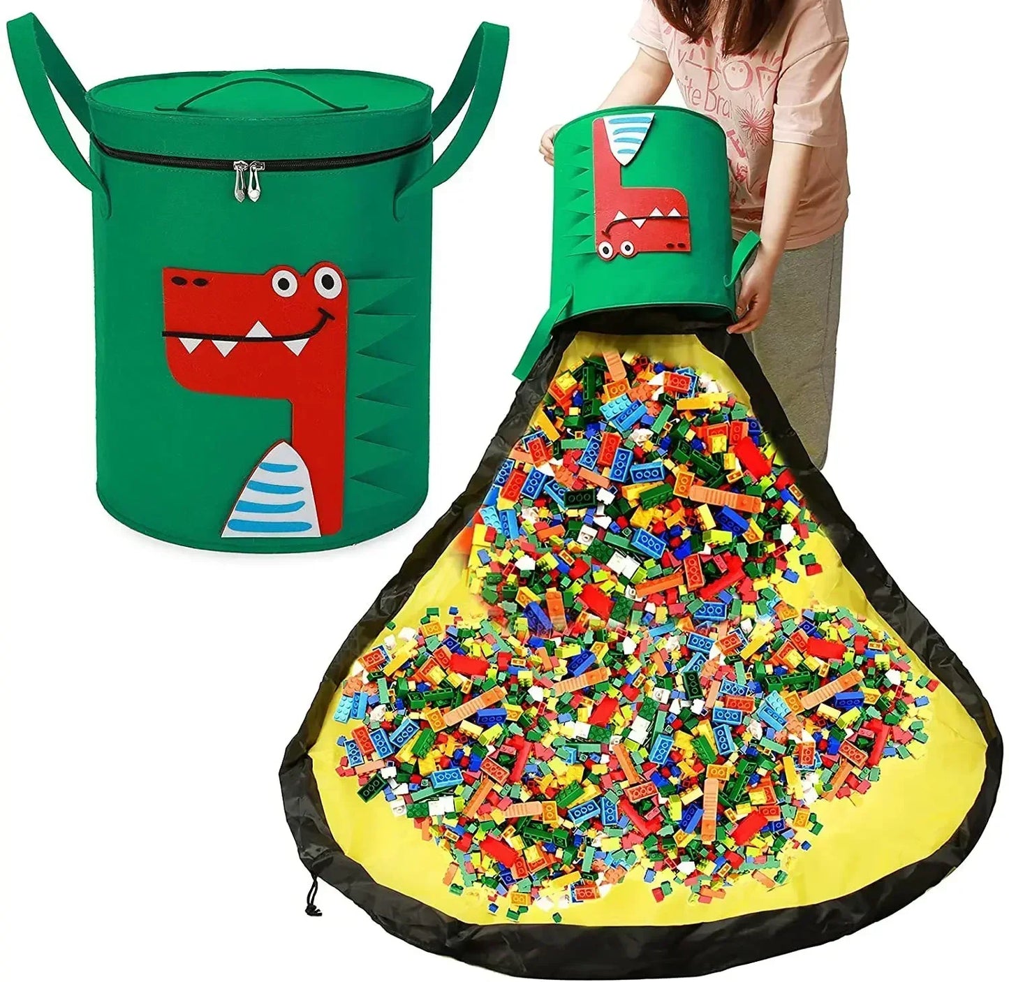 Variant image for Filz Spielzeugspeicherbeutel – Staubdicht, Abnehmbar & Praktisch für Kinderzimmer-2