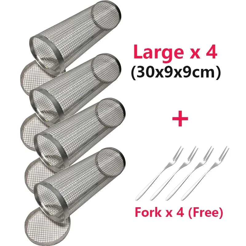 GrillCraft draaibare BBQ-mand – roestvrij staal voor gelijkmatige garing