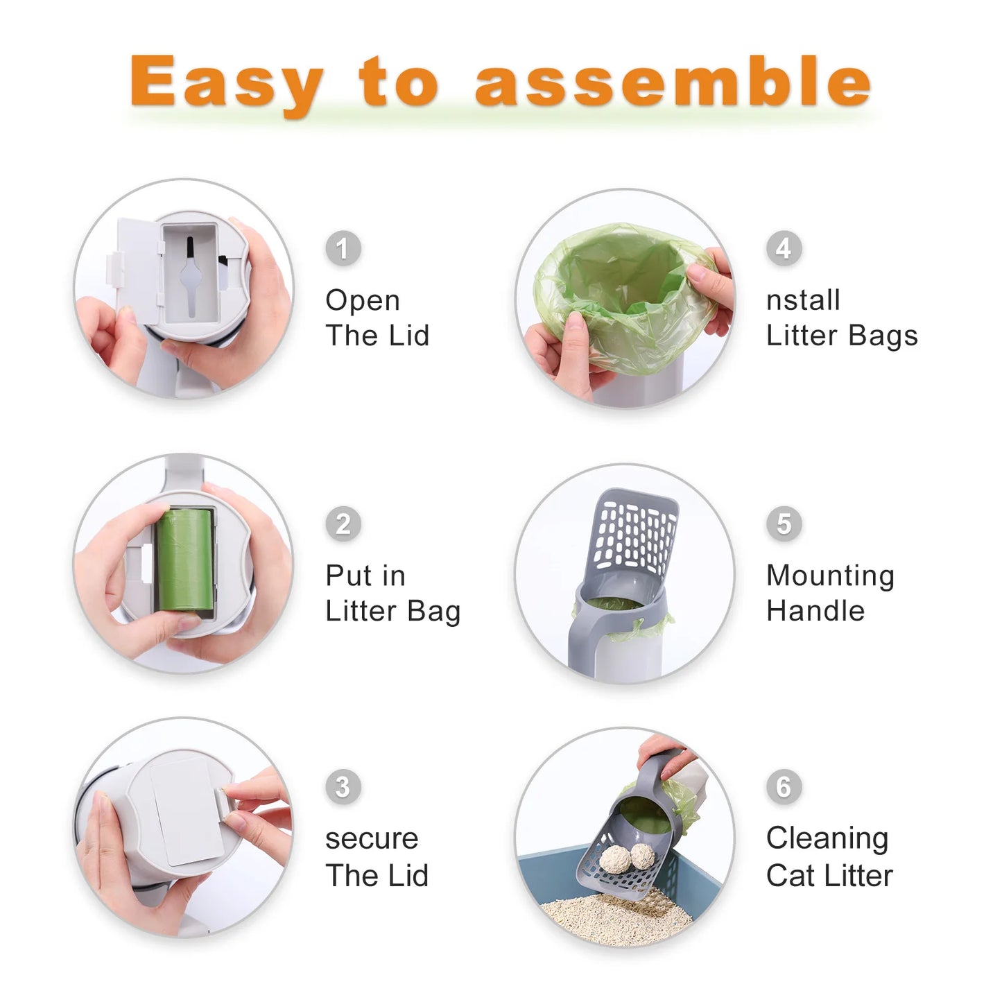 EASYSCOOP - Hygienic cat scoop with odour-stop function