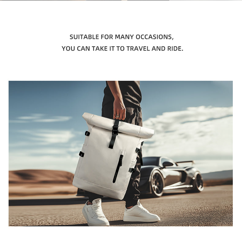 ROLLTRAIL - Expandable roll-top rucksack with laptop compartment & large volume