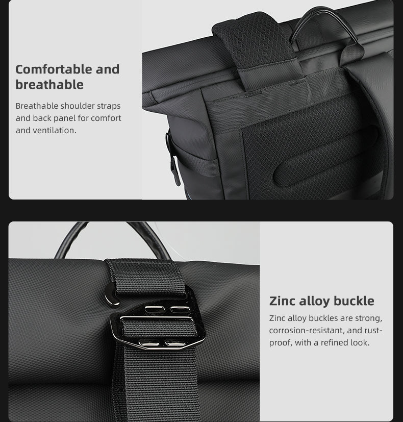 ROLLTRAIL Rugzak – Uitbreidbare outdoor rugzak met groot volume & laptopvak