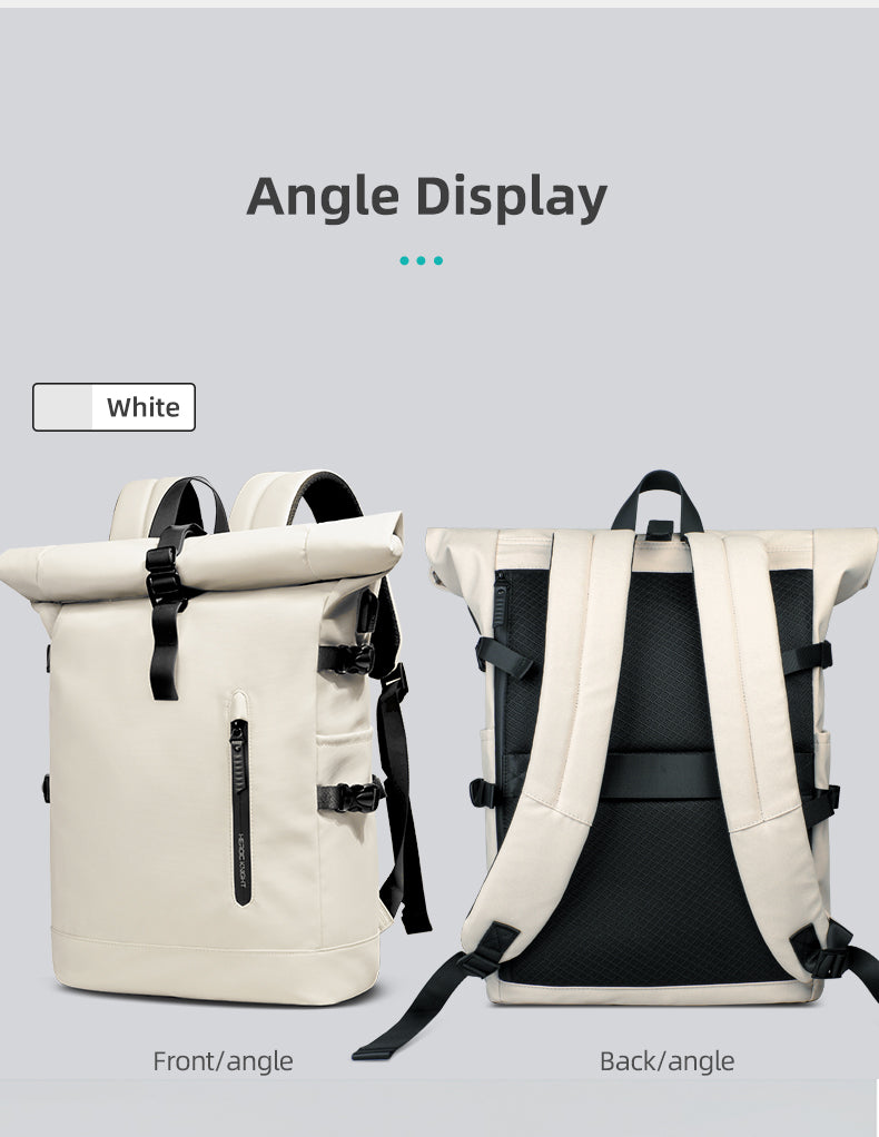 ROLLTRAIL - Expandable roll-top rucksack with laptop compartment & large volume