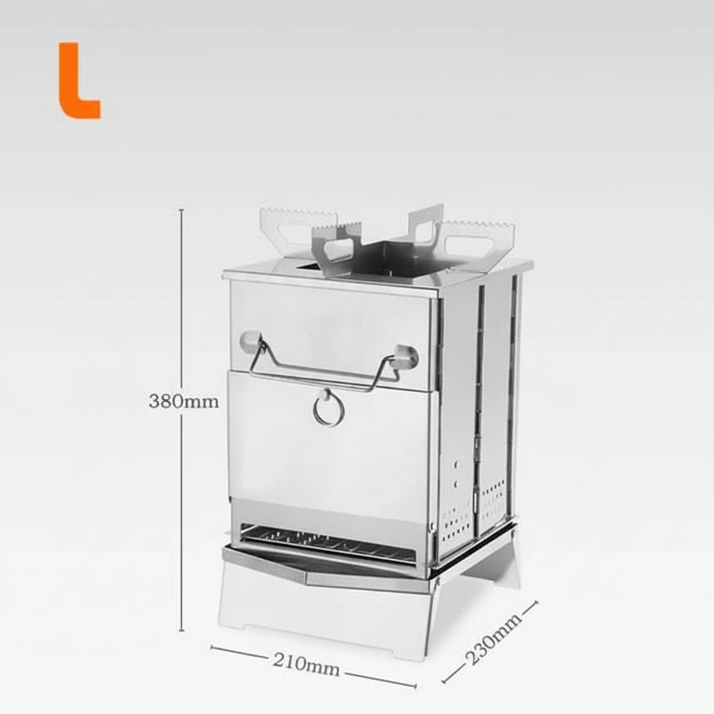 FLEXFIRE – Cocina portátil de acero inoxidable para acampar al aire libre