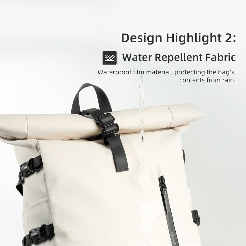 ROLLTRAIL - Expandable roll-top rucksack with laptop compartment & large volume