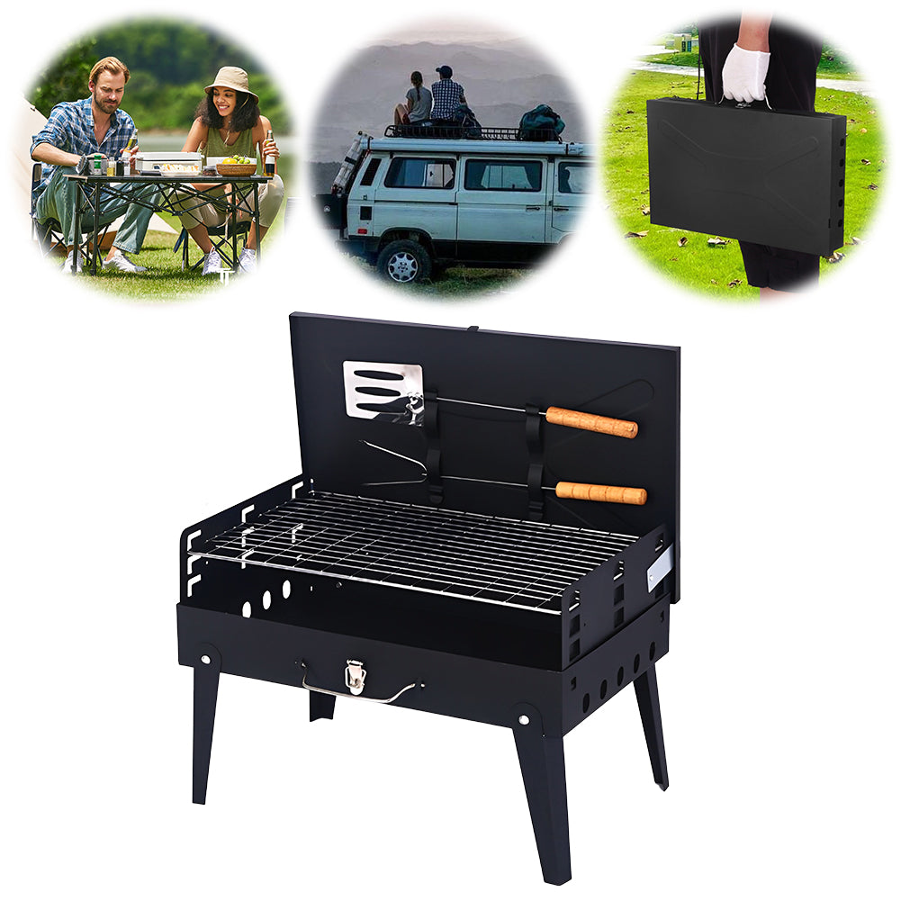 GrillMate Fold - Foldable steel garden barbecue for camping & garden