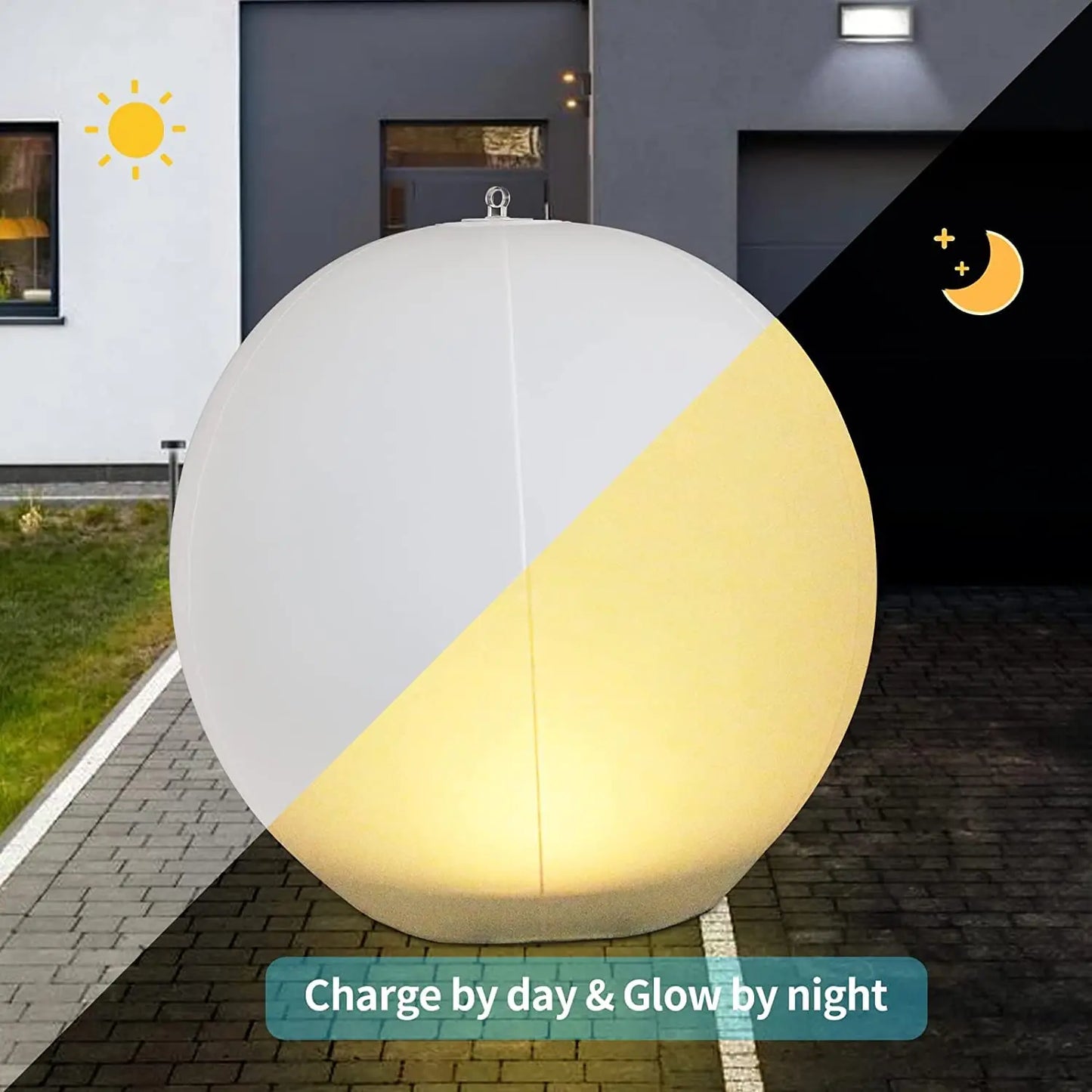 LumaFloat Solar Sphere - Lampada LED galleggiante che cambia colore