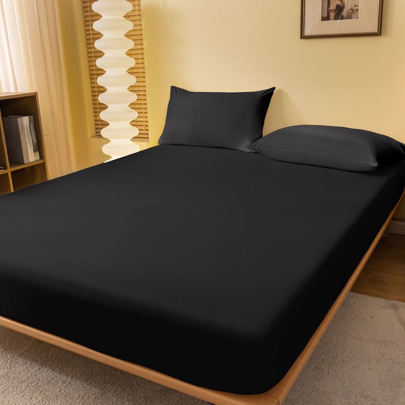BETTSANFT – Cooling Satin Fitted Sheet for Breathable Comfort in Single Size
