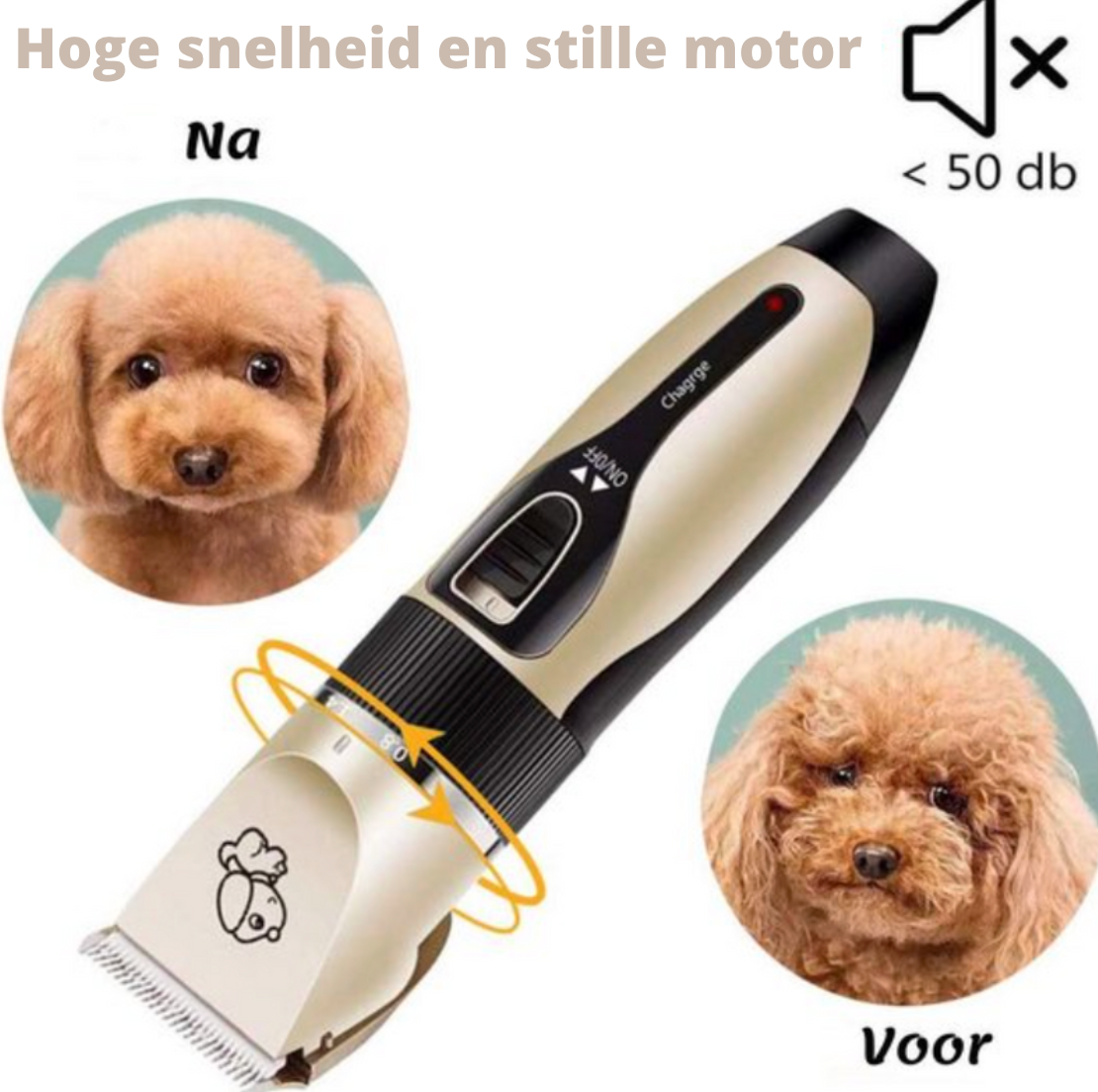 Petts Groomer - Professioneller Hund Trimmer + Pinsel-3