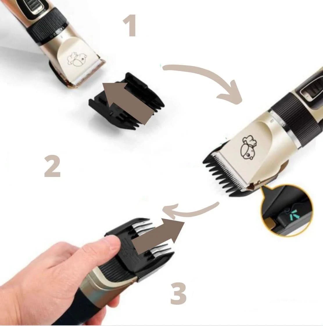 PETTS GROOMER – Cortapelos profesional para perros con cepillo para todo tipo de pelaje