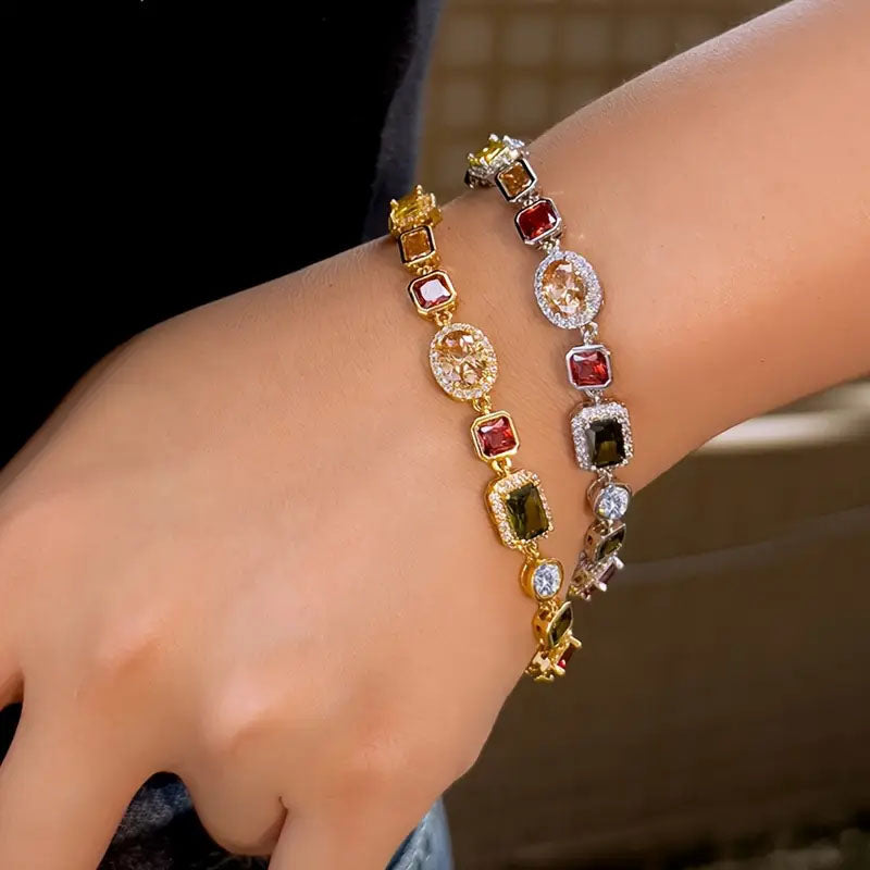 CONJUNTO DE JOYERÍA DE CIRCONIO GEOMÉTRICO – Conjunto de joyas moderno con diseño geométrico