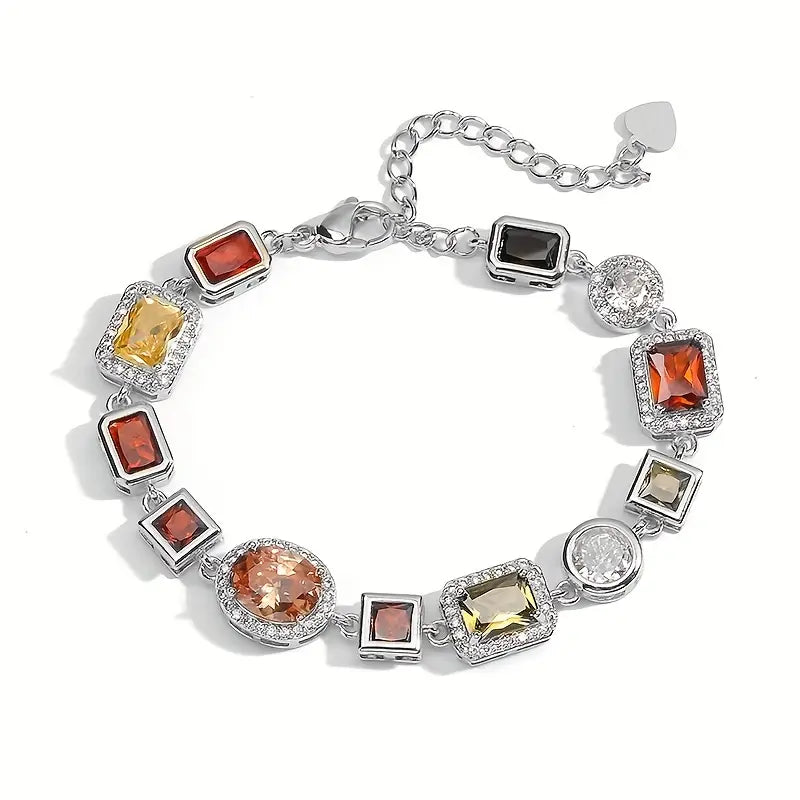 CONJUNTO DE JOYERÍA DE CIRCONIO GEOMÉTRICO – Conjunto de joyas moderno con diseño geométrico