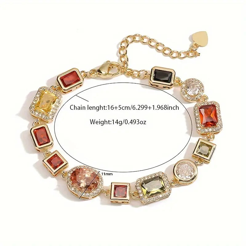CONJUNTO DE JOYERÍA DE CIRCONIO GEOMÉTRICO – Conjunto de joyas moderno con diseño geométrico