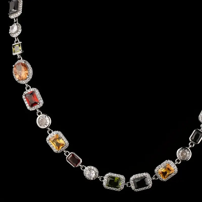 CONJUNTO DE JOYERÍA DE CIRCONIO GEOMÉTRICO – Conjunto de joyas moderno con diseño geométrico