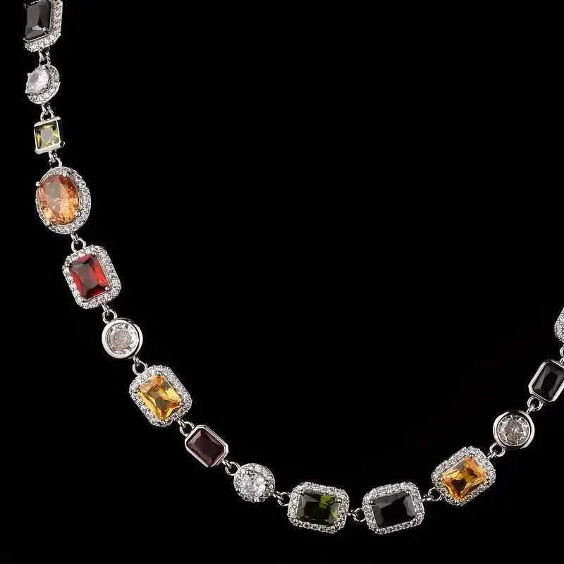 GEOMETRIC ZIRCON JEWELRY SET - Parure de bijoux modernes au design géométrique