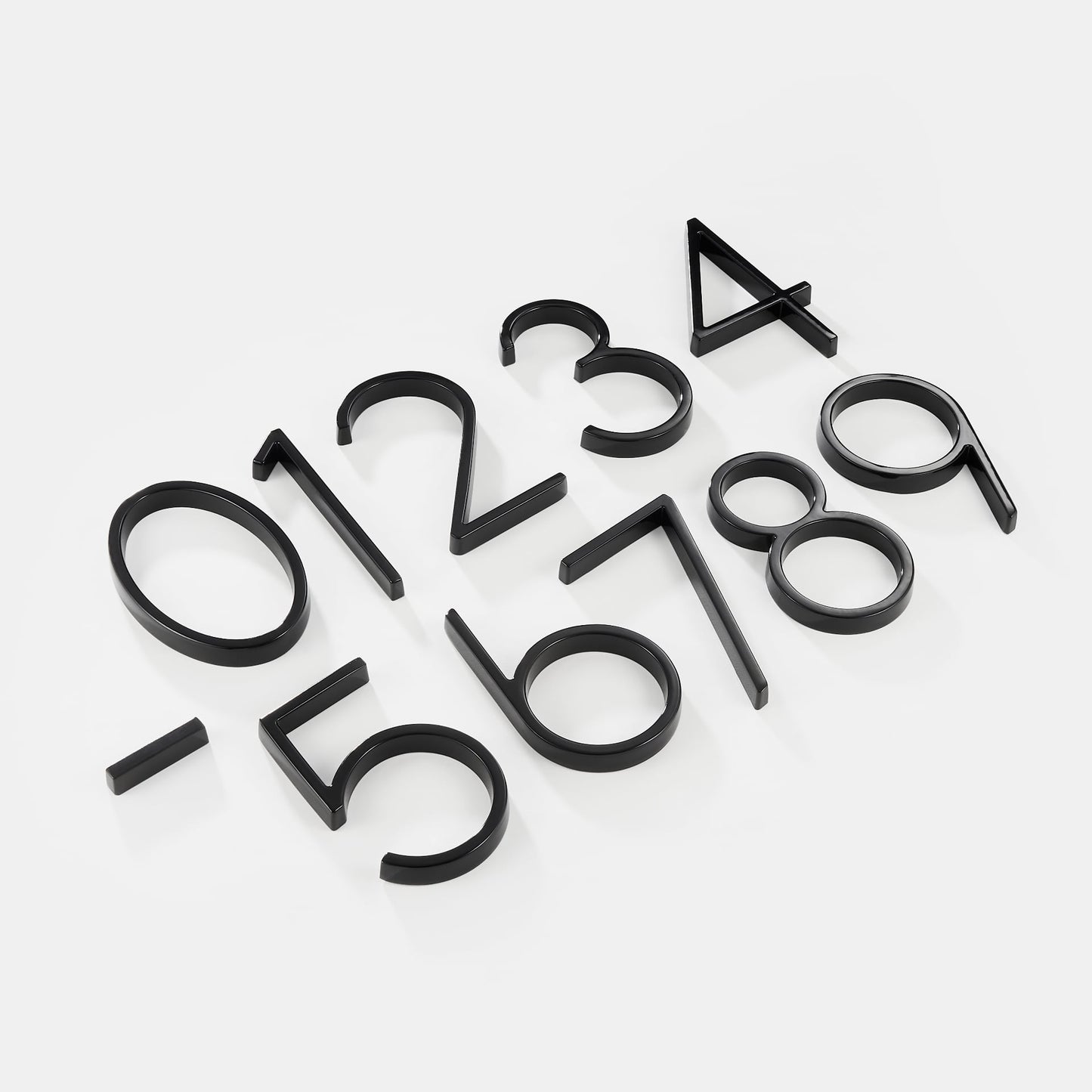 Modern House Numbers - Black house numbers with 3D floating effect for stylish outdoor areas