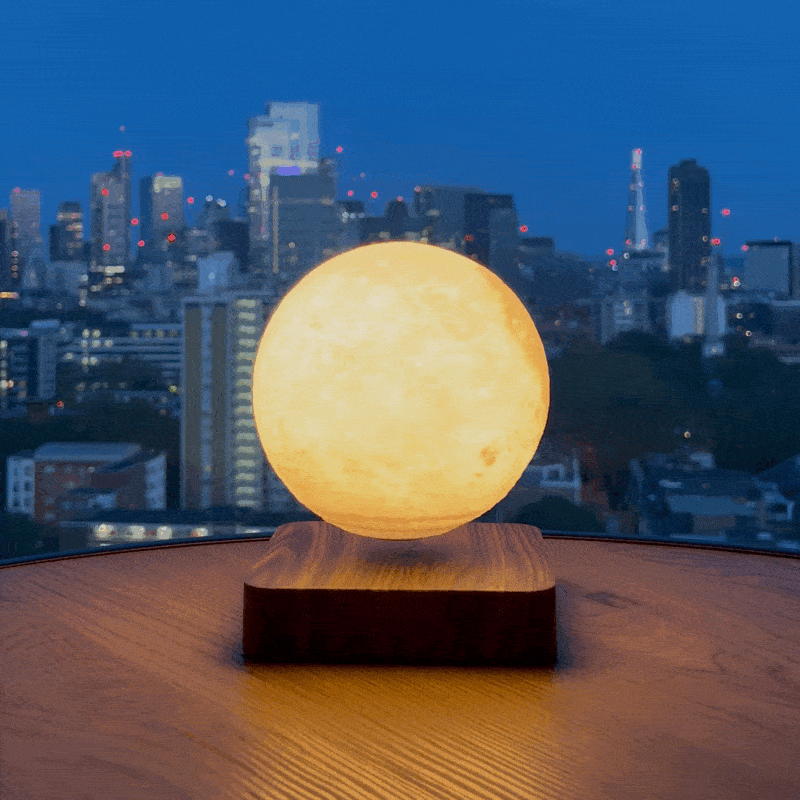 MOONFLOAT - Floating moon lamp with 3 light colours and magnetic suspension