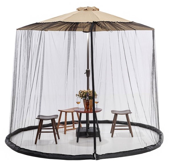 EcoShield Mosquito Net – Mosquito Net for Patio Umbrellas up to 4m with Zipper