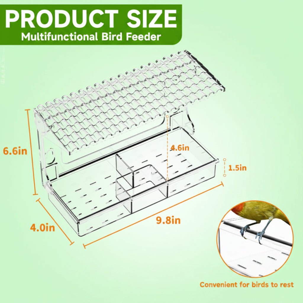 SKYVIEWFEED – Transparent Window Bird Feeder for Wild Birds