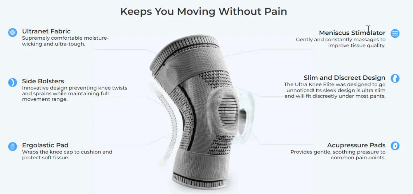 Power Pro – Kniebandage met siliconenkern voor stabiliteit & pijnvrijheid | Ideaal bij artritis, sport & dagelijks gebruik