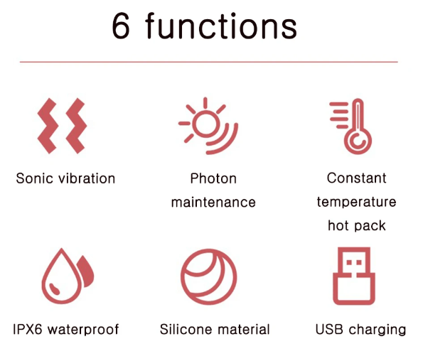 Glowpure - Electric facial cleanser with LED light & 42 °C heat technology | Silicone skincare device with sound vibration