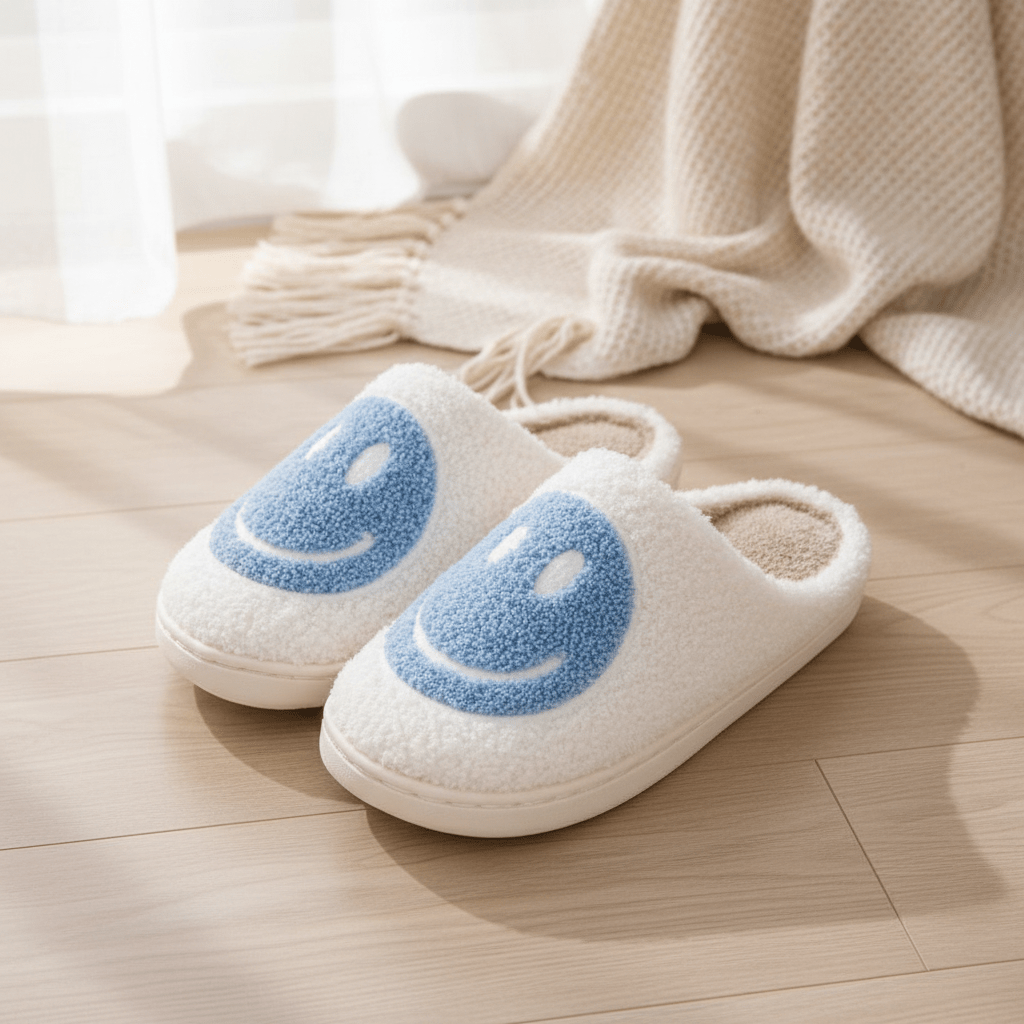 COZYMATE – Zapatillas de casa de dibujos animados de felpa para mujer con base antideslizante suave