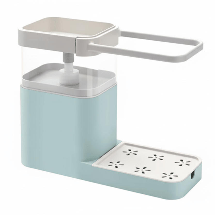 SCRUBFLOW - Dishwashing Brush with Automatic Soap Dispensing & Holder