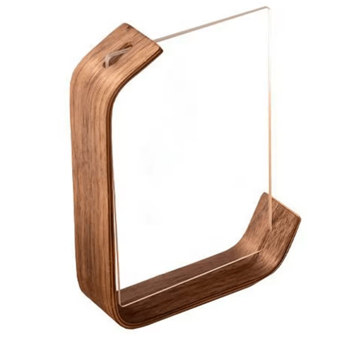 FOTODUO – Acrylic-Wood Picture Frame with Double-Sided Viewing for Modern Tabletop Décor
