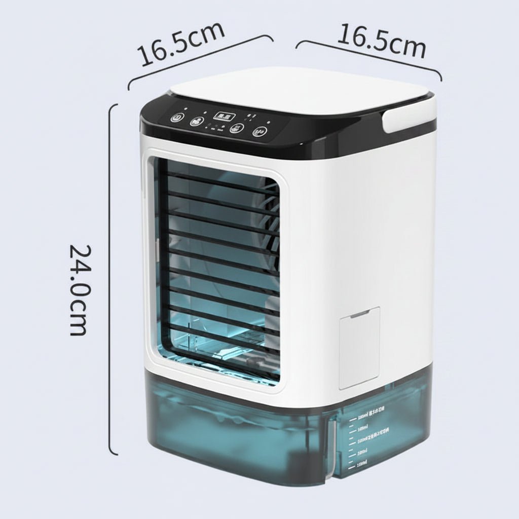 FROSTAIR – Tragbarer Ventilator mit Luftbefeuchtung und LED-Nachtlicht