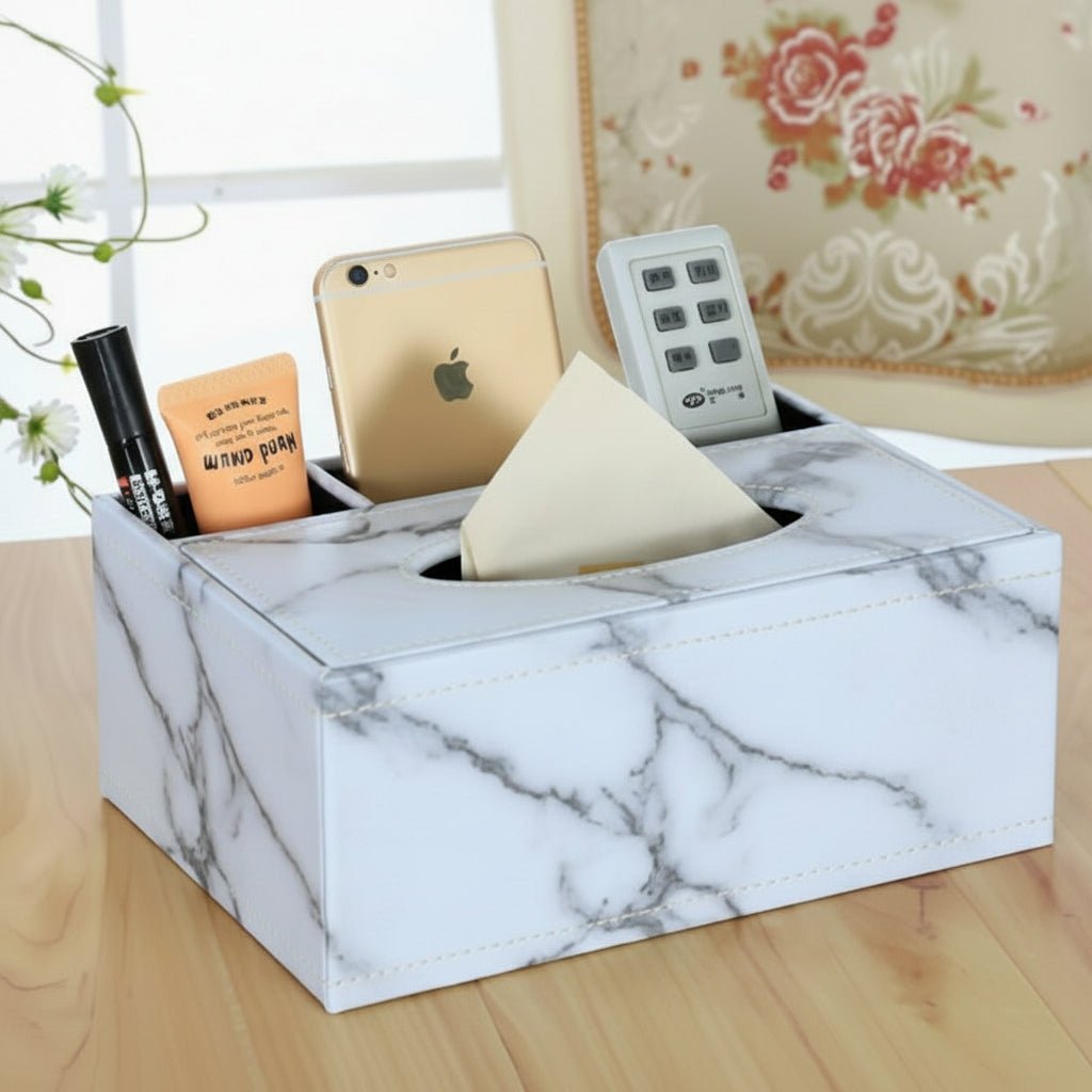 LUSCENTA – Porte-mouchoirs élégant en imitation cuir pour un rangement stylé