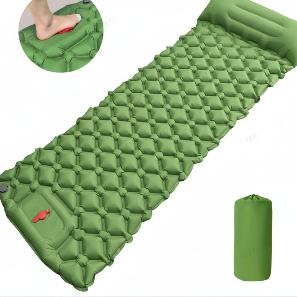 CAMPZEE – Materassino isolante ultraleggero per campeggio con funzione di gonfiaggio rapido, resistenza all'acqua e design durevole