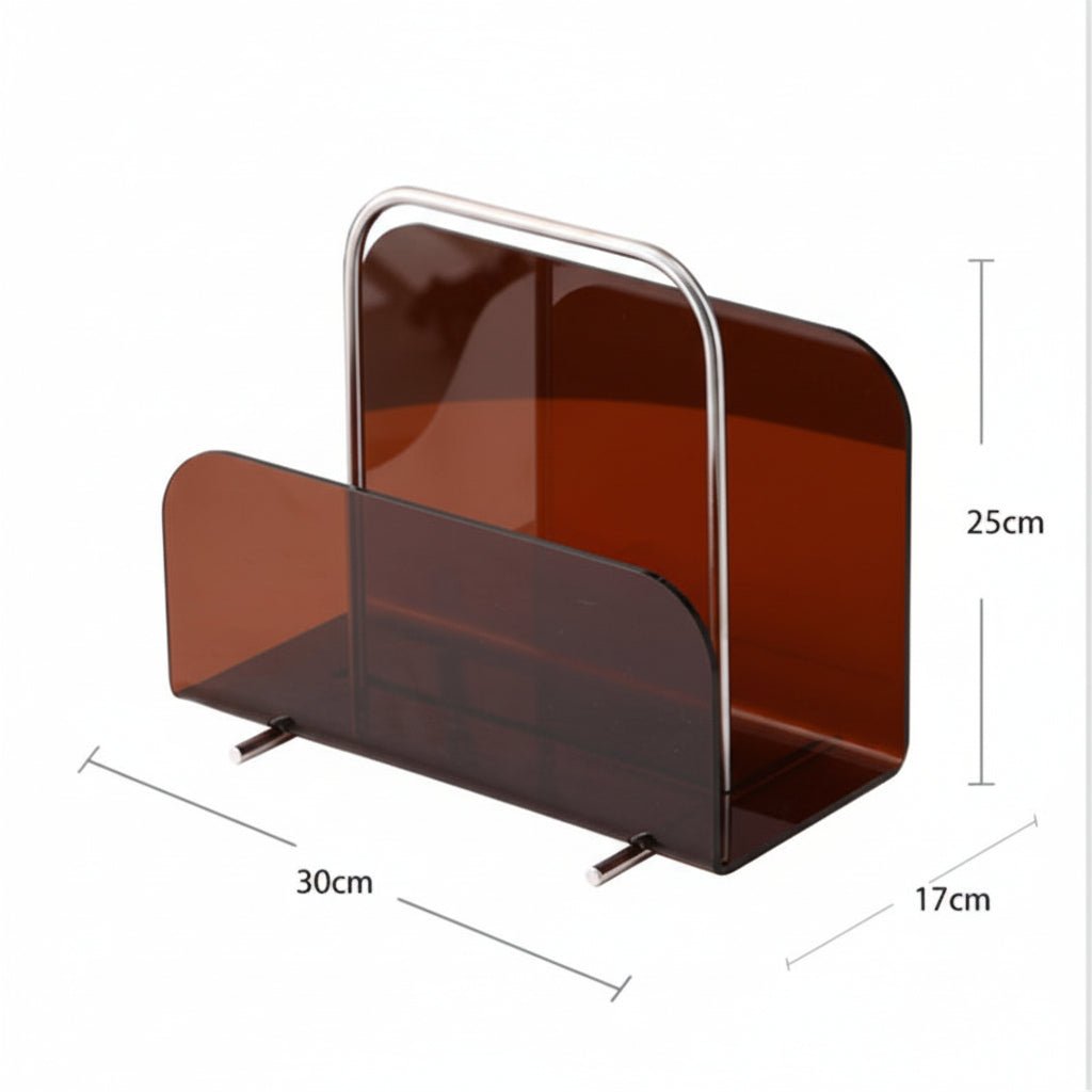 STYLEFILE – Acrylic Magazine Holder with Refined Silhouette