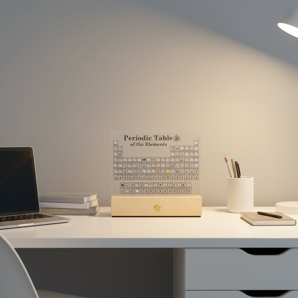 SCIENCELITE – Illuminated Periodic Table of the Elements with 83 Real Chemical Elements