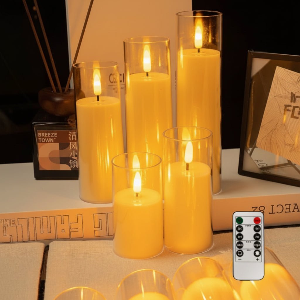 SOULLIGHT – Decorative Set of 9 LED Candles with Realistic Flickering