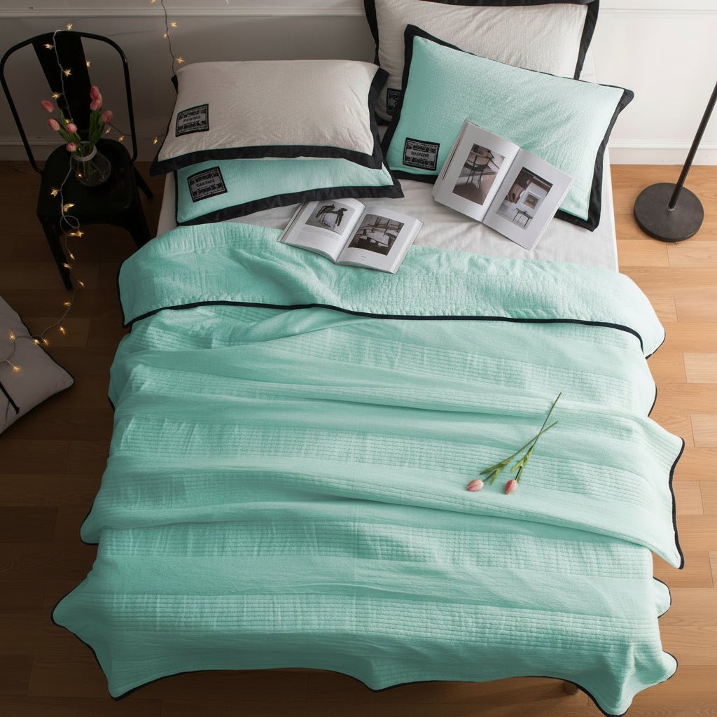 CoolBreeze Summer Cooling Blanket – Breathable Cooling Blanket for Hot Summer Nights