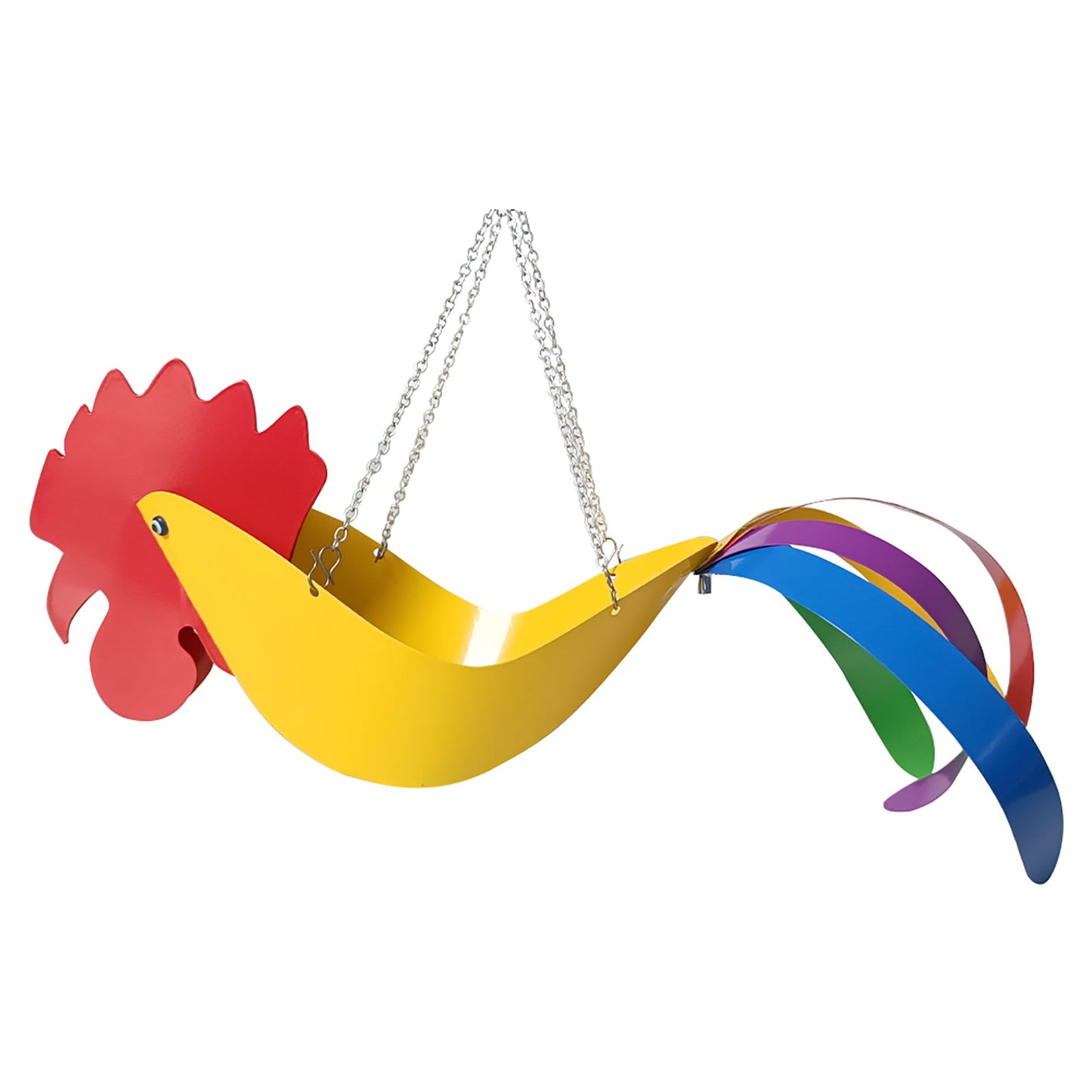 Hanging plant bowl - Colourful chicken design garden decoration