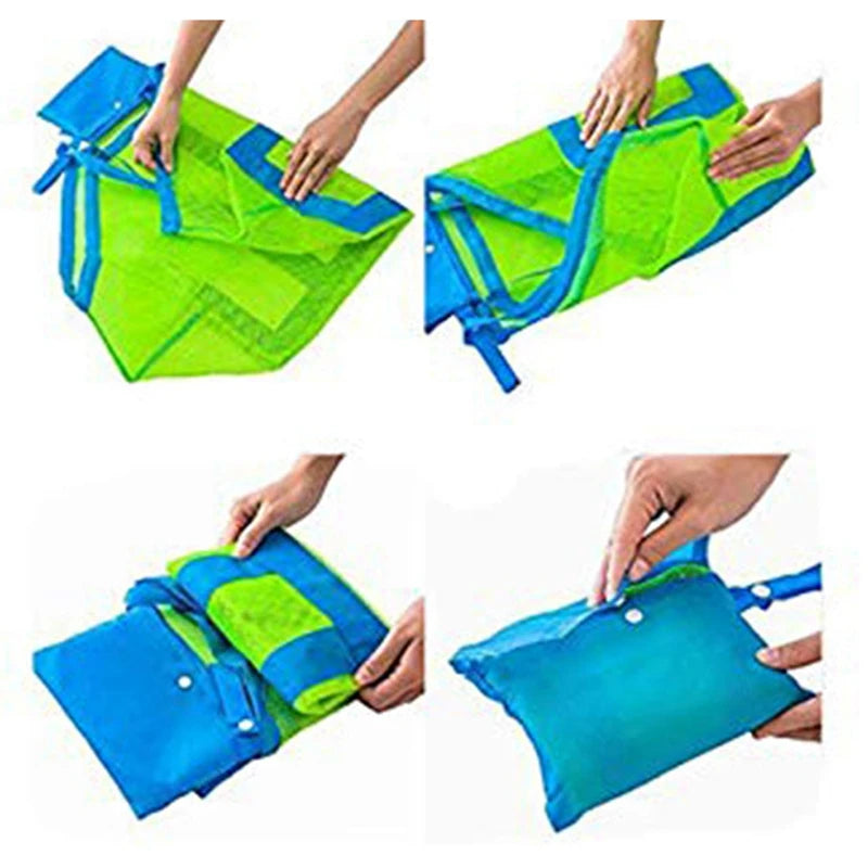 Tragbare Kindertasche aus Mesh – Ideale Aufbewahrung für Spielzeug und Strandutensilien-3