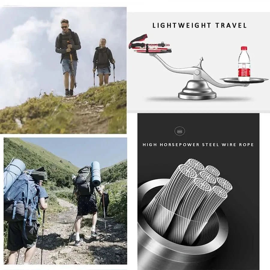 FoldTrek Stokken – Inklapbare Trekstokken voor Wandelingen & Outdoor Avonturen