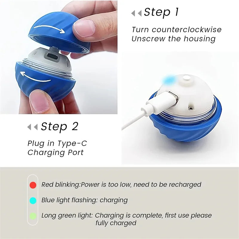 PlayPet Interactive Dog Ball - Rechargeable Bouncing Ball