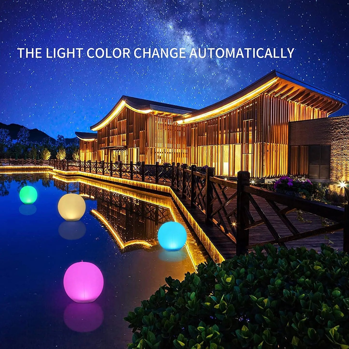 LumaFloat Solar Sphere - Lampada LED galleggiante che cambia colore