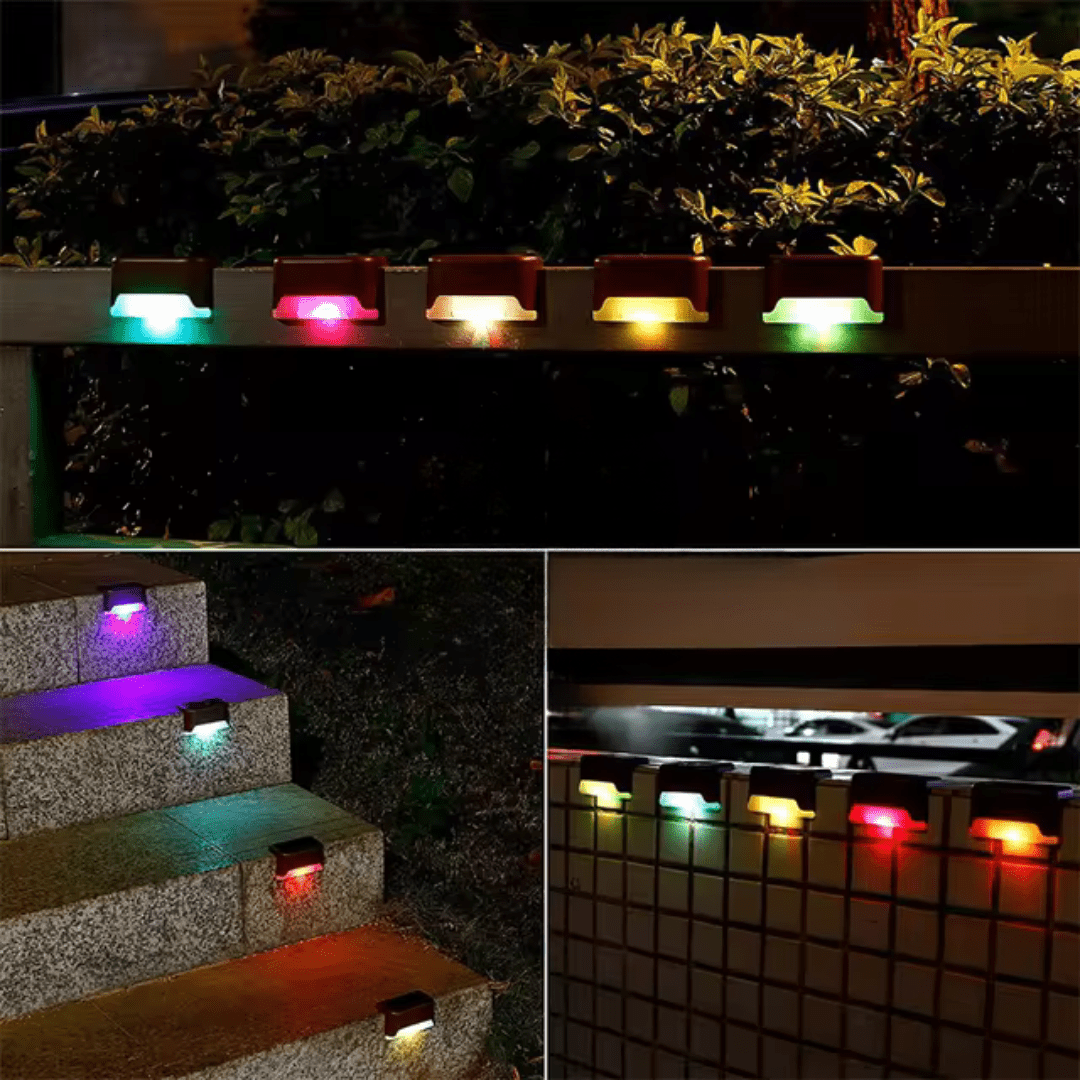 GlowLite Solar – Selbstklebende Solarleuchten für Garten, Treppe & Balkon mit warmweißem Licht