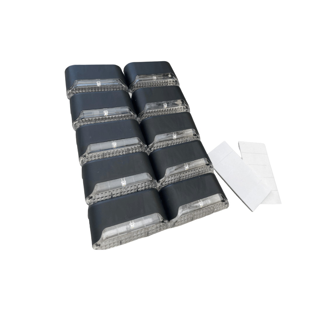 GlowLite Solar – Lámparas solares autoadhesivas para jardín, escalera y balcón con luz blanco cálido