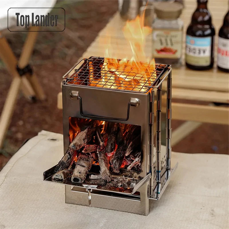 FlexFire Portable Camping Stove - Lightweight stainless steel grill