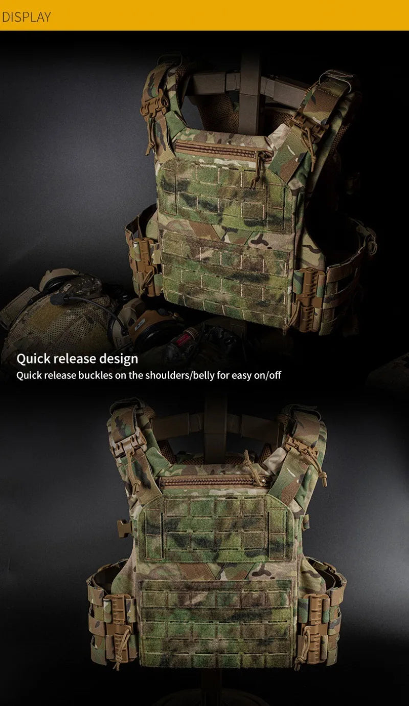 TACTICAL ARMOR CARRIER - Modular protective waistcoat with laser-cut MOLLE & quick-release system